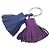 Ring Hermès Portachiavi HERMES Carmen Unodo Charm in pelle viola e blu navy Porpora