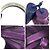 Ring Hermès Portachiavi HERMES Carmen Unodo Charm in pelle viola e blu navy Porpora - vista 3