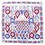Foulard in seta Hermès Petit Carré Kelly in perle per donne in bianco, rosso e blu