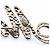 Spilla Pin Mademoiselle Rhinestone Coco Argento Rosa CHANEL - vista 7