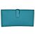 Clutch Hermès Jige Elan in capra A Stamp blu - vista 3