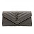 Saint Laurent YSL Cassandra Stitch Leder Langbörse, , Grau, Unisex - Ansicht 2