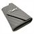 Saint Laurent YSL Cassandra Stitch Leder Langbörse, , Grau, Unisex - Ansicht 3
