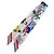 Hermès Hermes Twilly WOW American Comic Pattern Silk Grease Rose Veil Multicolor Scarf Muffler Multiple colors - view 3
