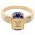 Anello Berg Gamble Louis Vuitton, Placcato oro con cristalli, Donna, e Viola, Porpora