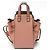 Borsa Hammock Mini in pelle di vitello rosa beige LOEWE - vista 3