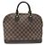 Borsa Alma PM Damier Louis Vuitton Marrone