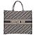 Große Christian Dior Book Tote aus obliquem Canvas in Marineblau