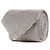LOUIS VUITTON Monogram Regimental Silk Cravate Tie in Silver and White for Men,