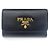Chaveiro de couro Saffiano -ring Preto PRADA