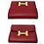 Constance Hermès HERMES Cartera Mini Bifold Compacta de Cuero en Rouge Grenat Roja - vista 5