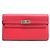 Hermès Kelly Porte Valeur Klapp-Langbörse Rosa Pink