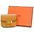 Constance Hermès HERMES Cartera Compacta de Cuero Epsom Dorada #B Castaño