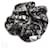 Hermès HERMES Silk Scrunchie Claudia Hair Accessory Black