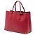 Prada Rotes Mittleres Saffiano Leder Doppeltes Handtasche - Ansicht 2