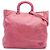 Borsa tote aperta convertibile in vitello rosa Prada
