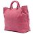 Borsa tote aperta convertibile in vitello rosa Prada - vista 2