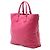 Bolsa tote conversível aberta com zíper lateral em vitello daino rosa da Prada - vista 2