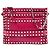 Valentino Borsa in pelle rosa Rockstud Triple Zip Crossbody