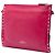 Valentino Borsa in pelle rosa Rockstud Triple Zip Crossbody - vista 2