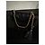 Tory Burch Borsa a spalla in pelle nera trapuntata con catena dorata Nero - vista 8