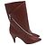 Stivaletti con zip 80 in pelle marrone di Givenchy Rosso