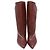 Stivaletti con zip 80 in pelle marrone di Givenchy Rosso - vista 2