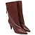 Stivaletti con zip 80 in pelle marrone di Givenchy Rosso - vista 3