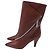 Stivaletti con zip 80 in pelle marrone di Givenchy Rosso - vista 4