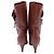 Stivaletti con zip 80 in pelle marrone di Givenchy Rosso - vista 5
