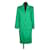 Tailleur jupe Yves Saint Laurent Rive Gauche vert coton  - vue 1
