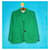 Tailleur jupe Yves Saint Laurent Rive Gauche vert coton  - vue 2