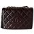 Borsa Classic Flap Chanel in pelle marrone scuro