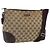 Borsa a Spalla GG Canvas Gucci Beige Argento 114273 Auth fm5091