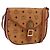 Borsa a Spalla MCM Vicetos Logogram in Pelle PVC Marrone Oro Auth 173556