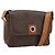 Céline Sac à bandoulière circulaire en toile Macadam CELINE en cuir PVC marron et or Auth ep13354 Doré