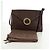 Céline Borsa a Spalla CELINE Circle in Pelle Marrone Oro Auth 171061A D'oro - vista 12