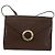Céline Borsa a Spalla CELINE Circle in Pelle Marrone Oro Auth 171061A D'oro - vista 13