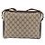 Borsa a Spalla Gucci GG Supreme Horsebit Web Sherry Line PVC Beige Oro Auth 169629 D'oro - vista 2