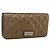 CHANEL Bicolore Long Wallet Leather Gold CC Auth LNZ276V Golden