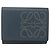 Portafoglio Anagram LOEWE Pelle Blu Argento Auth 166820 - vista 13
