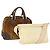 LOEWE Borsa a Mano in Pelle Nylon 2 Set Marrone Bianco Auth bs33357