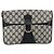 Gucci Borsa a spalla GG Supreme in PVC Blu Navy Oro Auth 173579 D'oro - vista 13