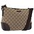 Borsa a Spalla GG Canvas Gucci Beige Argento 114273 Auth bs33435