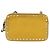 Borsa a Spalla Rock Studs in Pelle Giallo Oro Auth BA10807 di Gianni Versace D'oro - vista 2