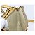 Borsa a Spalla Rock Studs in Pelle Giallo Oro Auth BA10807 di Gianni Versace D'oro - vista 22