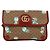 GUCCI GG Supreme Web Sherry Line Marsupio PVC Beige Oro 647817 Auth 173178M D'oro - vista 13