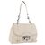 Borsa a mano One Belt in pelle bianca e argento di Salvatore Ferragamo Auth am10782 Bianco