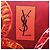 Sciarpa in seta rossa SAINT LAURENT Auth am10844V Rosso - vista 13