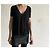 Top nero Dagmar kimono scollo a V - maniche corte T. XS - vista 10